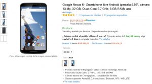 Compra Nexus 6 barato