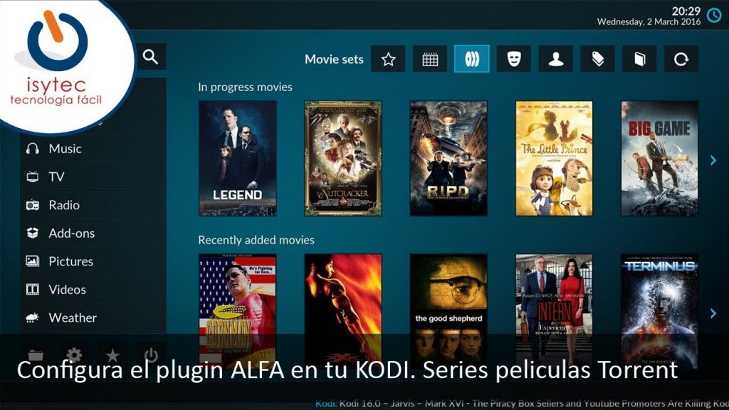 ALFA PLUGIN KODI Series peliculas torrent Andorid Windows