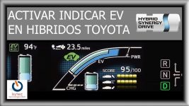 Conducir un Toyota Hibrido en modo eléctrico siempre que sea posible. Indicador EV