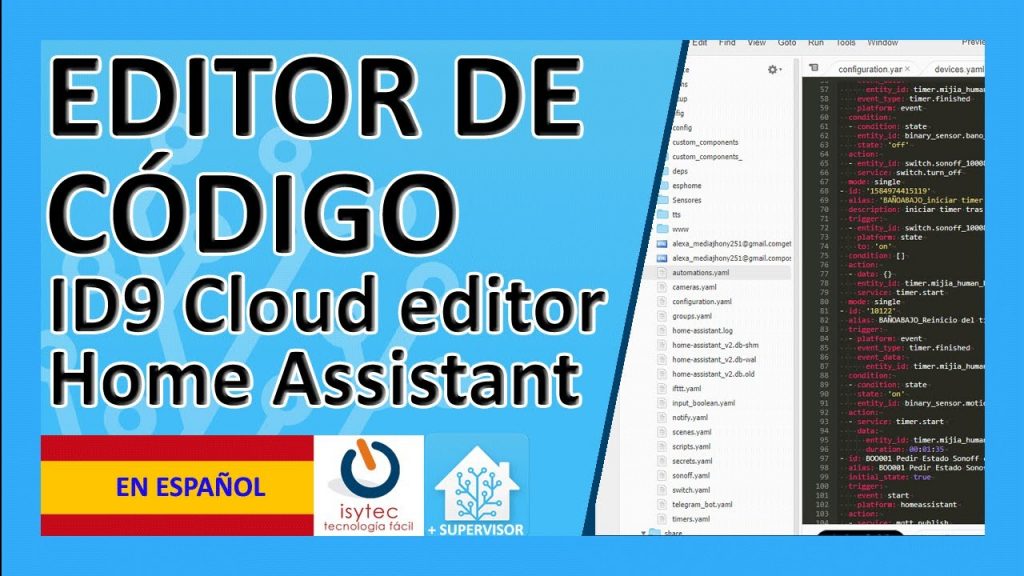 ? El mejor editor de código para ??✅ Home Assistant ID9 Cloud Editor