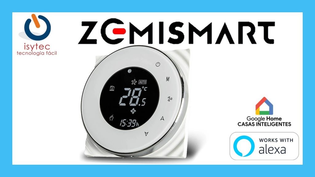 ? Termostato WiFi aire acondicionado Compatible con Amzon Alexa Google Home Smart Life Zemismart