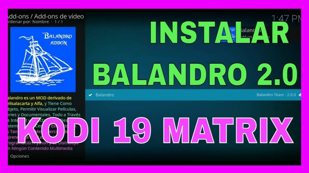 ?? BALANDRO 2.0 Addons compatibles con KODI 19 Matrix ✅? Manual actualizado 2021